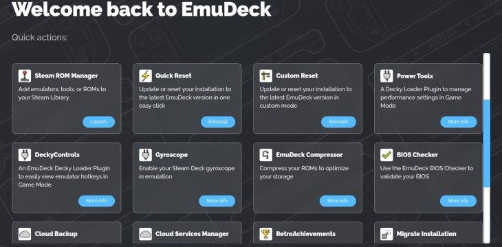 Once you arrive at the welcome back to Emudeck page, it's time to copy your PS3 games