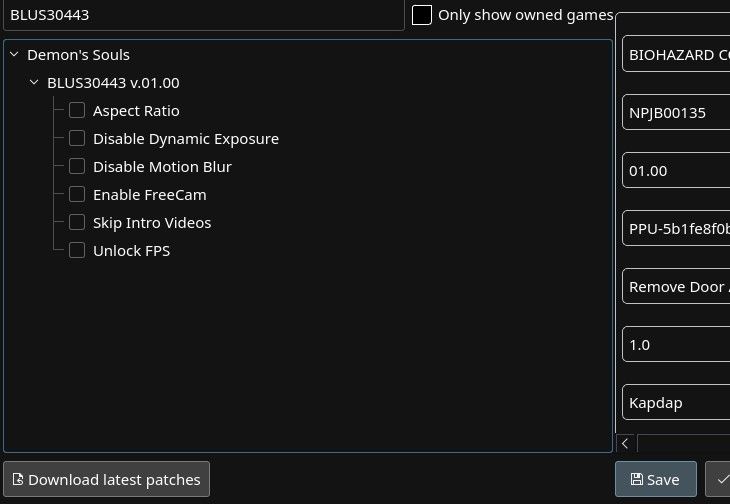 Once RPCS3 download all of the patches for a specific game you can freely turn them on and off