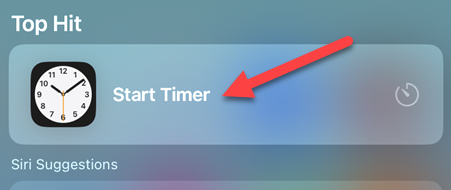 Tap "Start Timer."