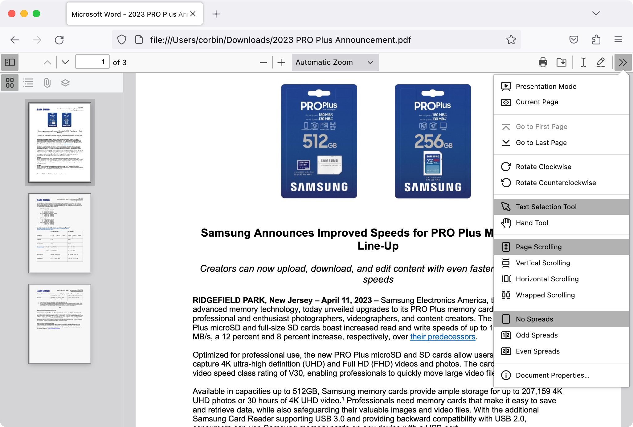 Firefox PDF viewer