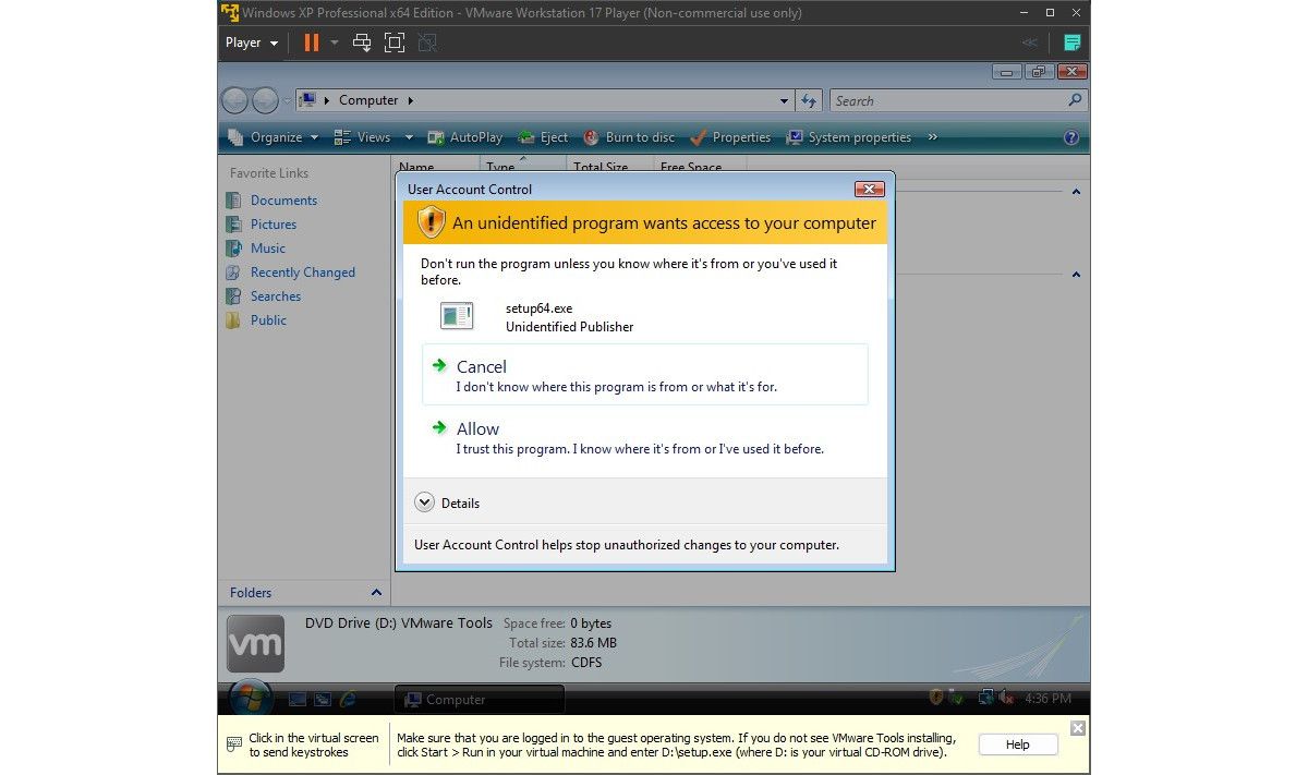 UAC on Windows Vista.
