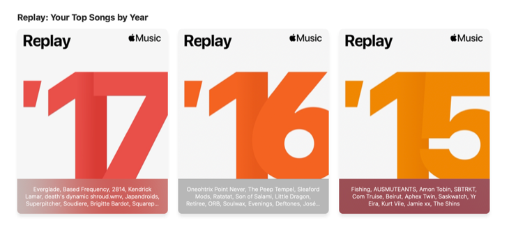 View Apple Music Replay playlists