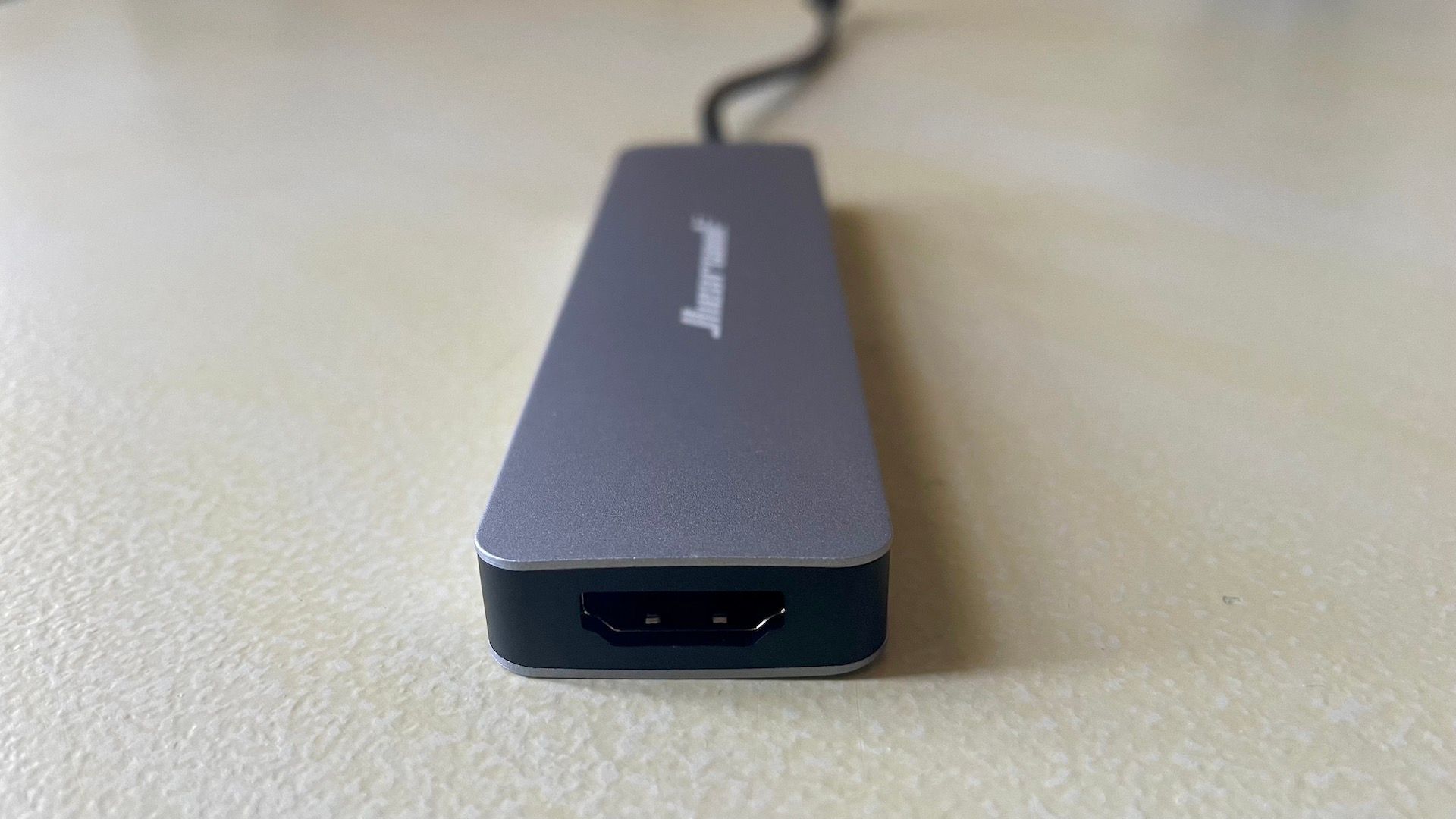 The HDMI port on the Hiearcool USB-C adapter.