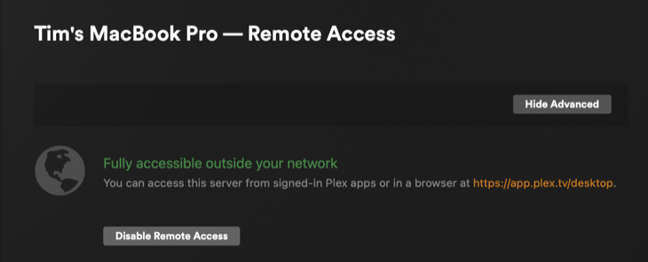 Make Plex available remotely over the internet