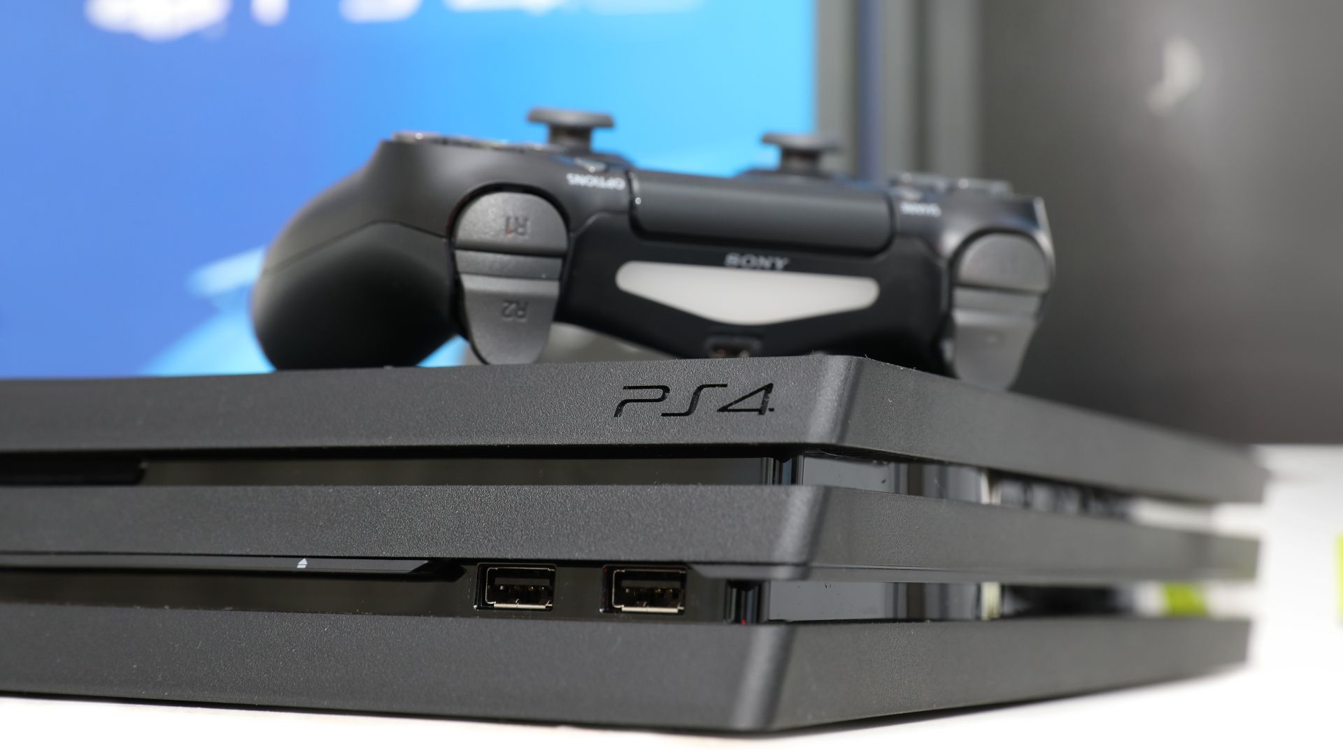Sony Dualshock Controller with PlayStation 4 Pro.