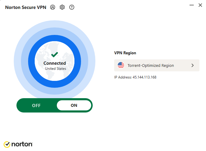 torrent optimized server option on norton secure vpn