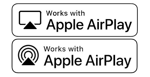 Works with Apple AirPlay label.