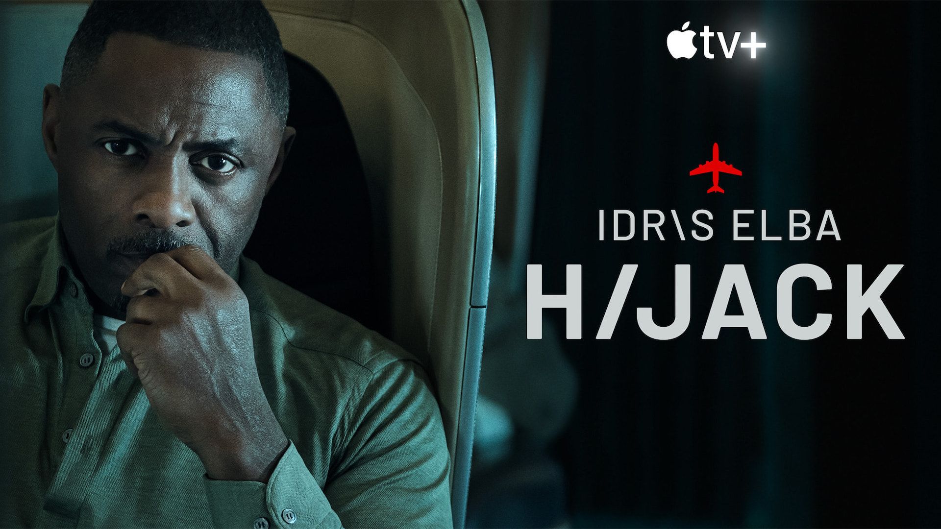 Hijack star Idris Elba looking concerned