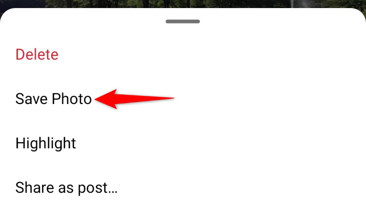 Tap &ldquo;Save Photo.&quot;