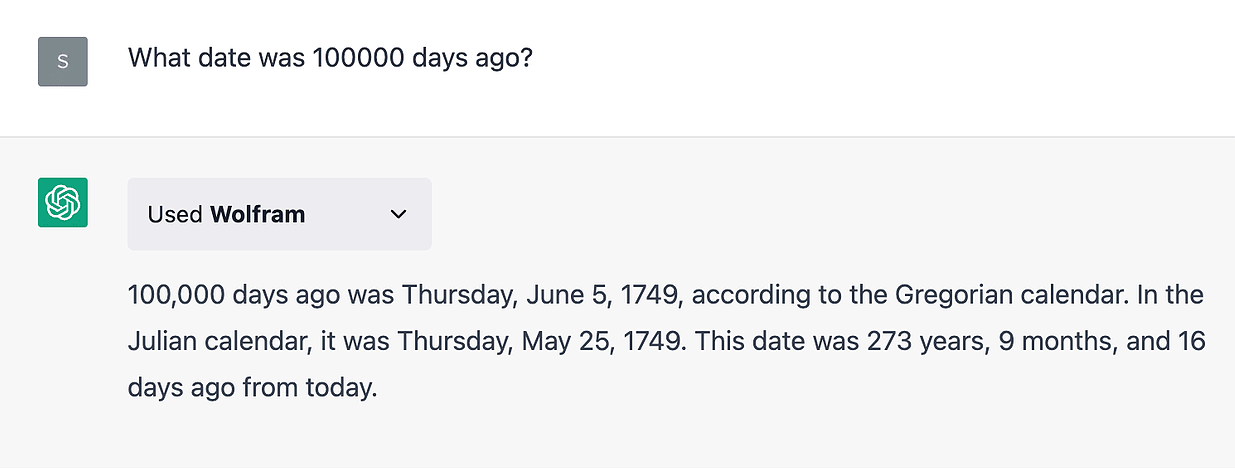 Wolfram ChatGPT Plugin Example