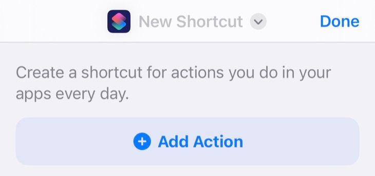 Add Action to iPhone shortcut