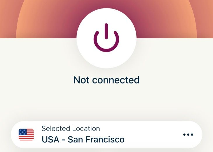 A VPN app showing that it's disconnected.