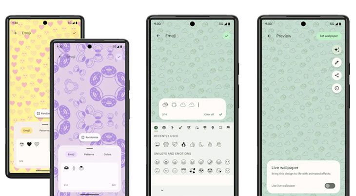 Android 14 emoji wallpaper