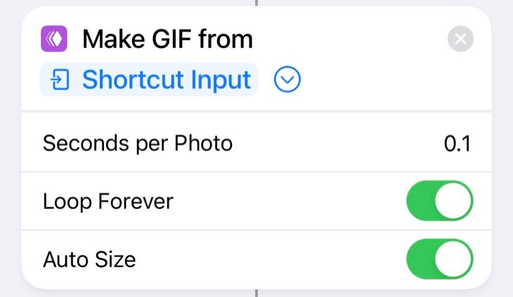Change GIF parameters in the action field