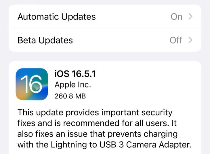 Install a pending iOS update on an iPhone