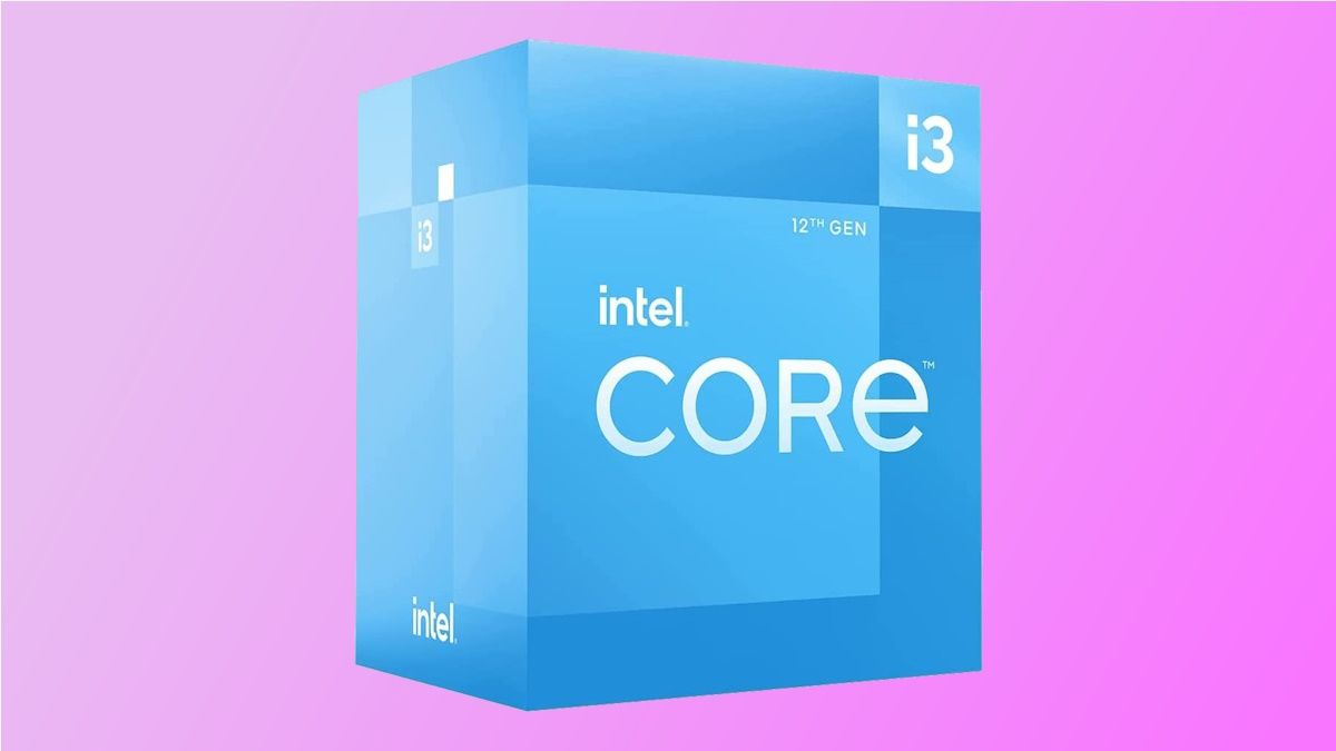Intel i3 on pink background
