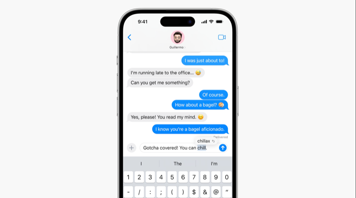 Improved autocorrect features in iOS 17