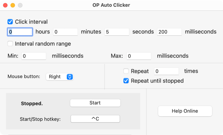 OP Auto Clicker for macOS