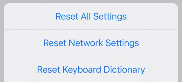 Reset your network settings on an iPhone