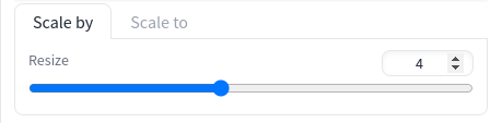 Adjust the "Scale By" slider or number field to choose the multiple you by which you want to upscale.