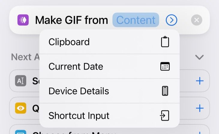 Make GIF from "Shortcut Input" in Shortcuts