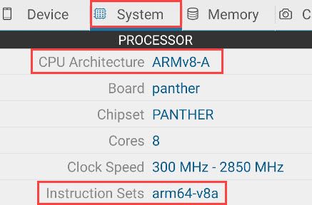 Find the "CPU" and "Instruction Set."