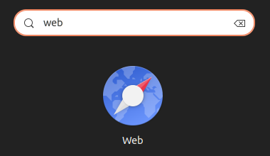 The GNOME Web icon on Ubuntu