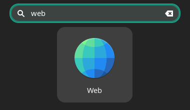 The standard GNOME Web icon