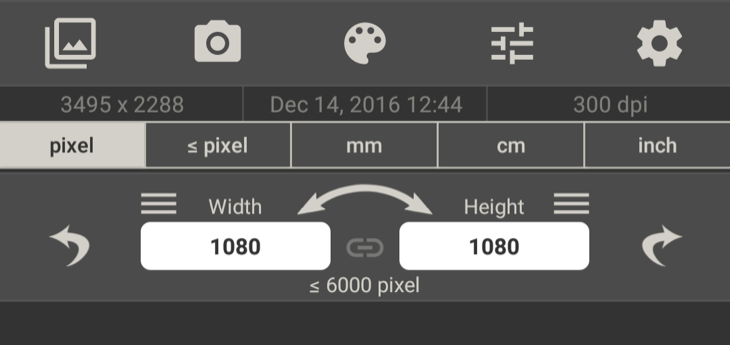 Resize an image on Android with the ImageSize app