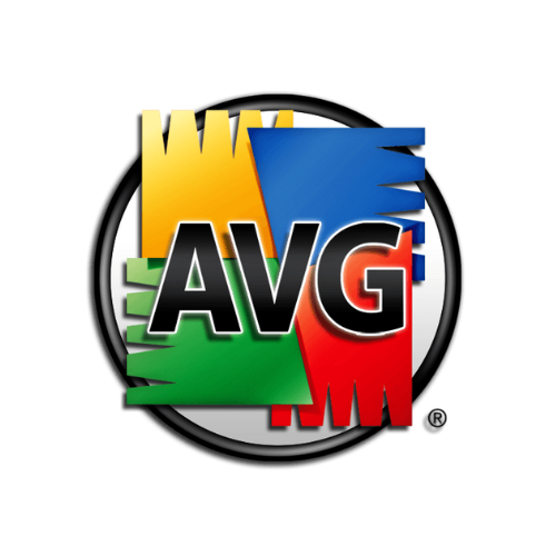 Logo AVG Antivirus sur fond blanc