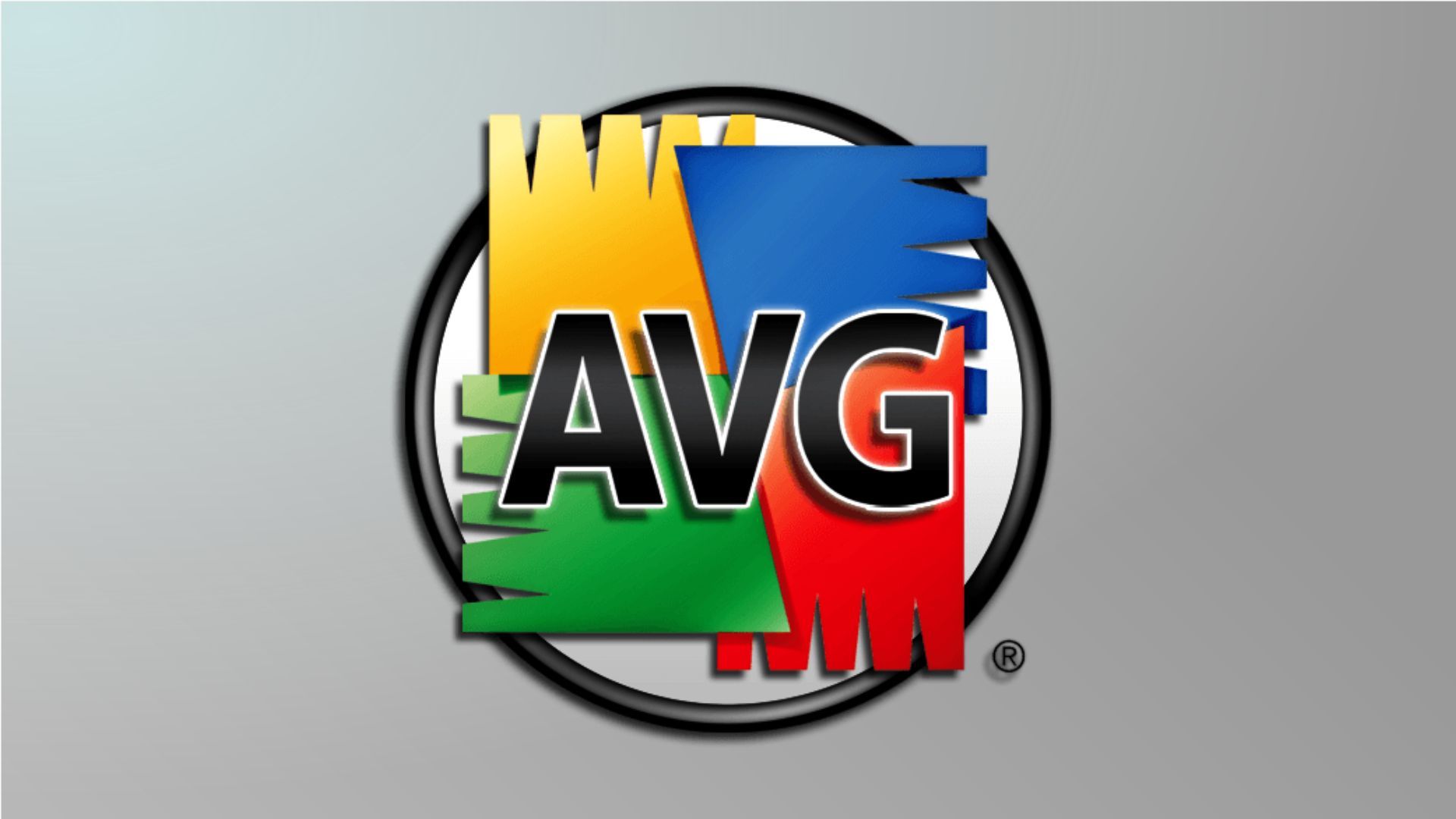 Logo d'AVG Free Antivirus sur fond gris