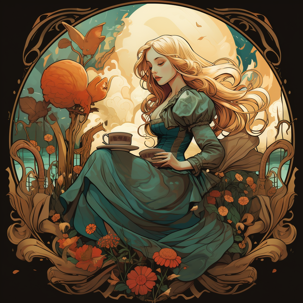 Alice in Wonderland Art Nouveau