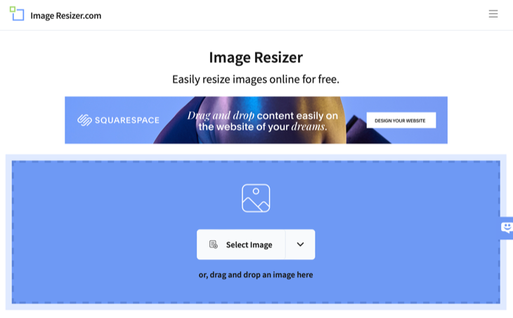 Use a web-based image resizer for non-personal images