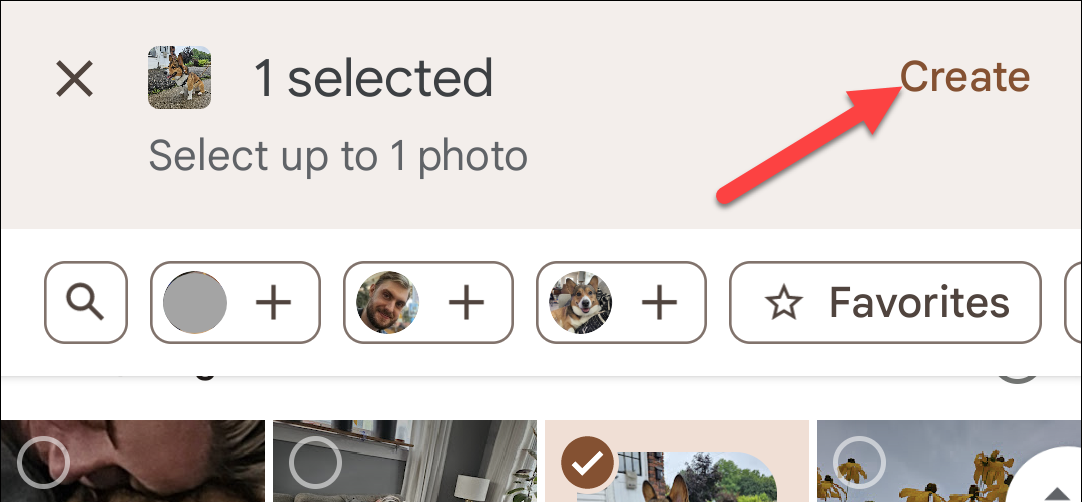 Tap &ldquo;Create.&quot;