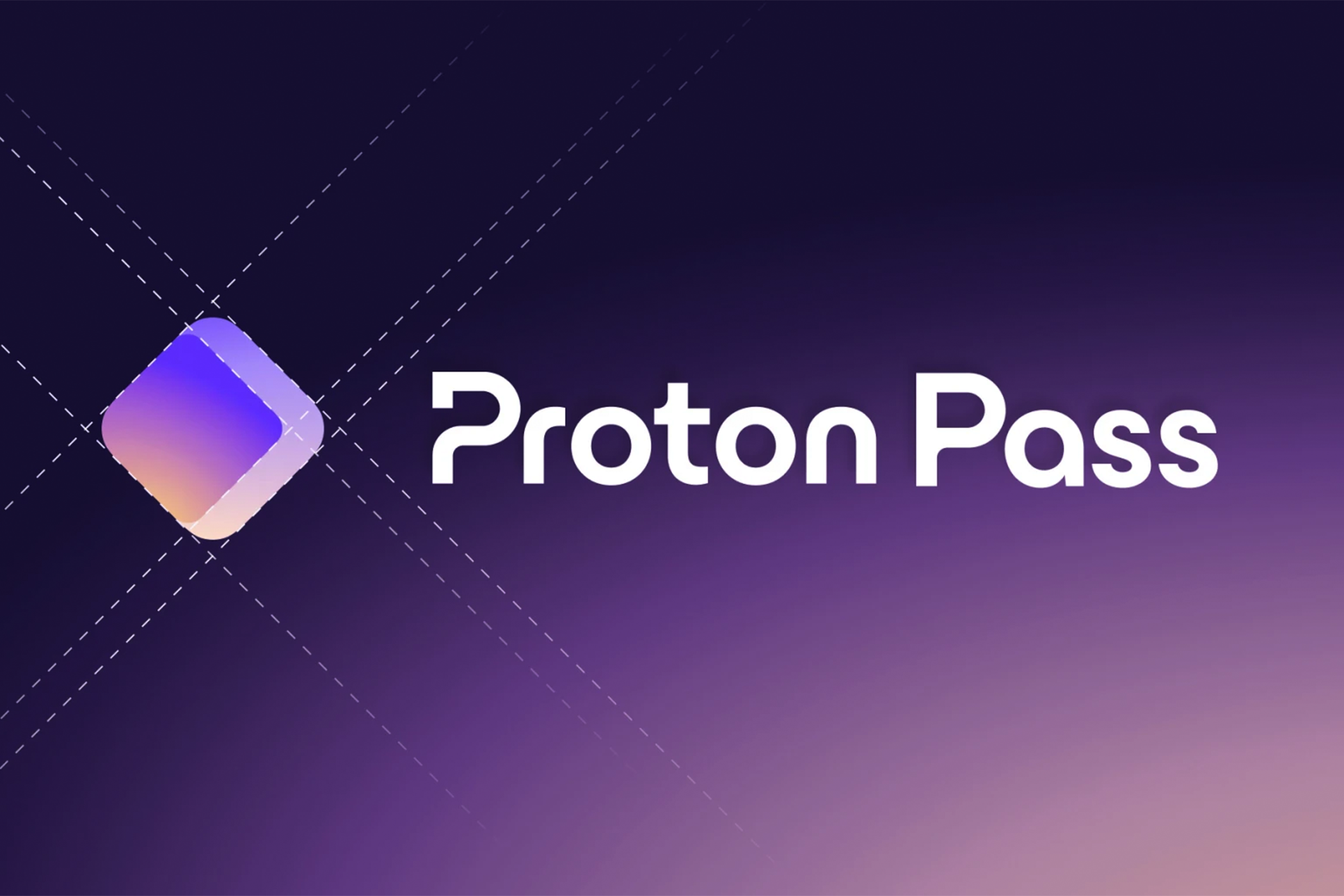 The Proton Pass logo on a purple background.