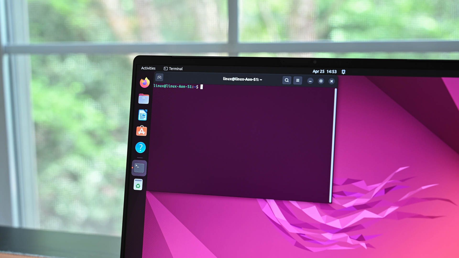 A terminal open on Ubuntu. 