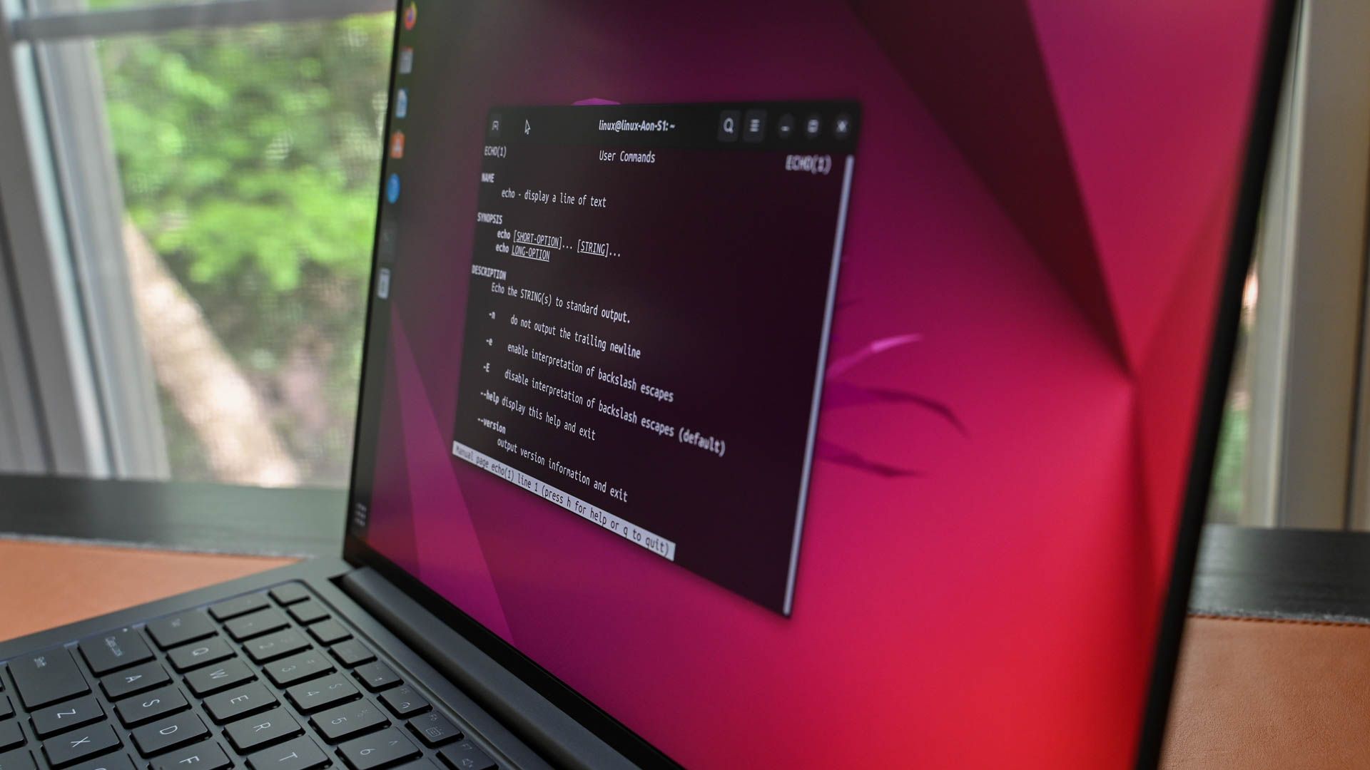 A terminal window open on Ubuntu. 