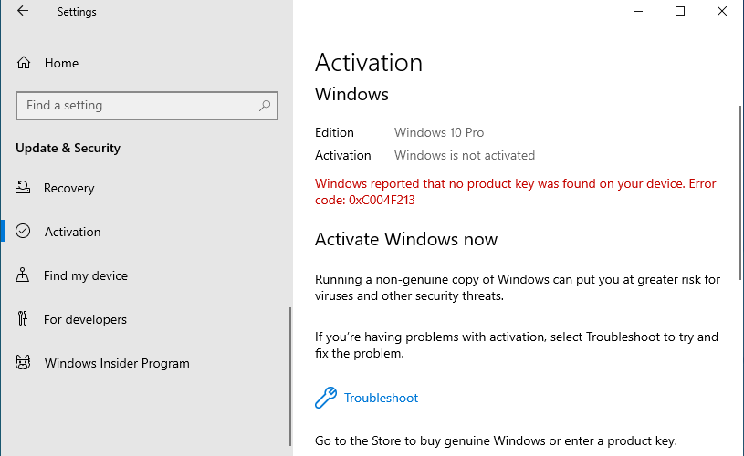 Head to Update and Security > Activation to activate Windows at any time. 