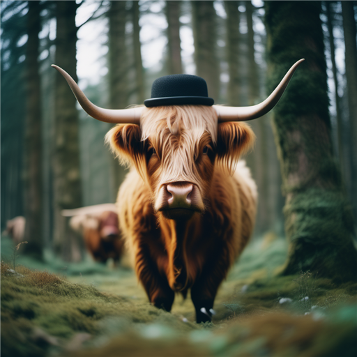 cow in bowler hat