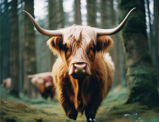 A cute highland cow