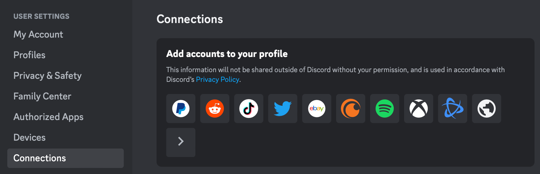 Link your Xbox account using the Discord desktop or browser app