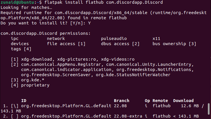using flatpak to install discord on ubuntu
