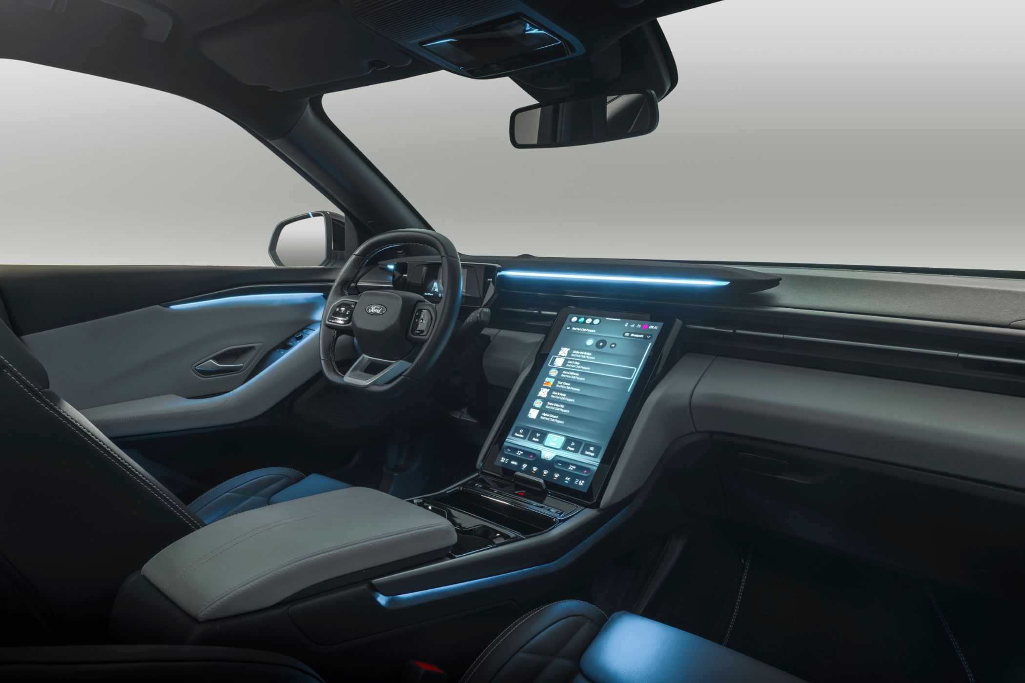 Interior view of the new Ford Explorer EV