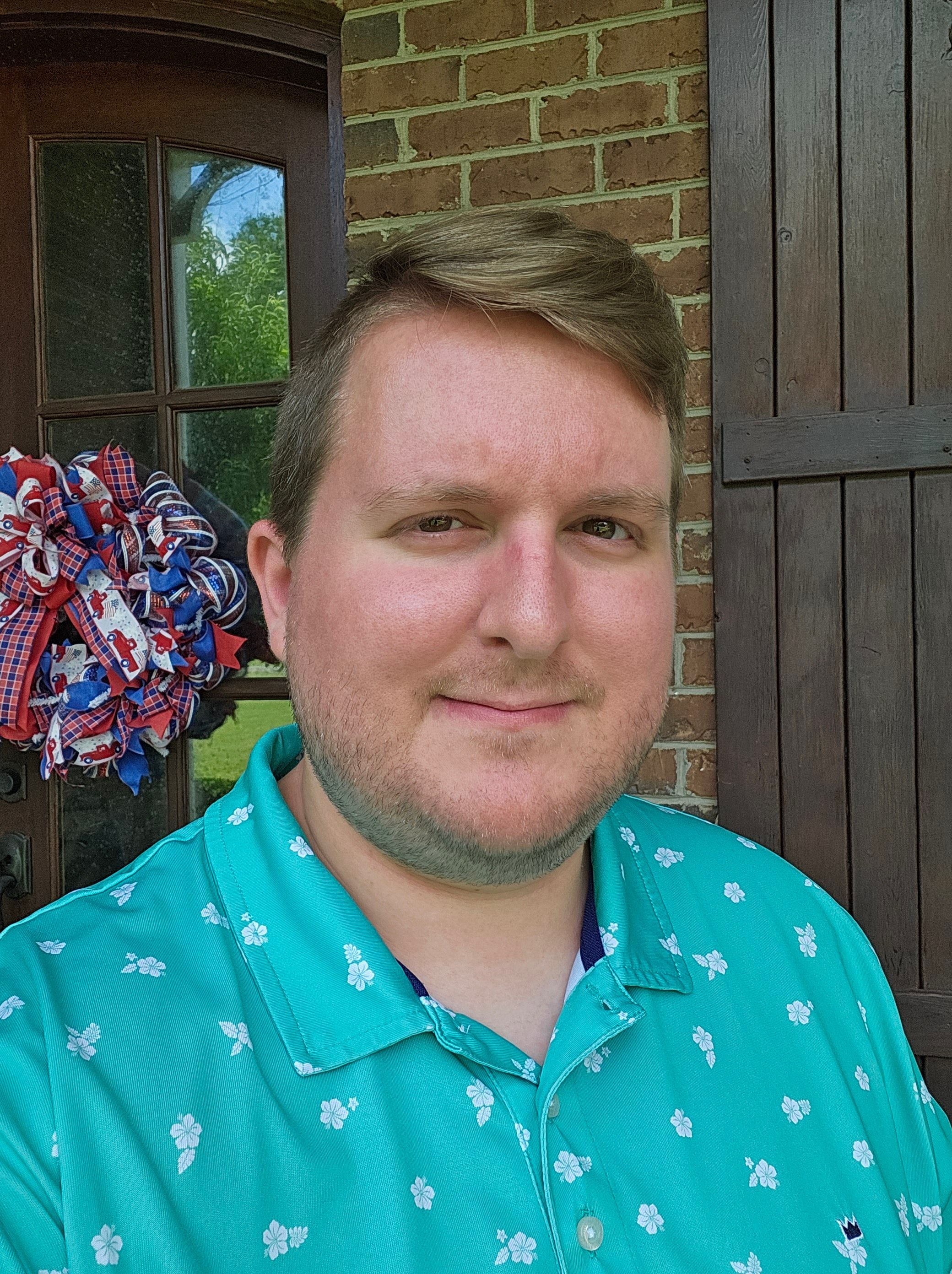 Front-facing selfie camera shot on the Samsung Galaxy Z Fold 5