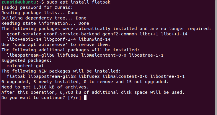 install flatpak on ubuntu via apt