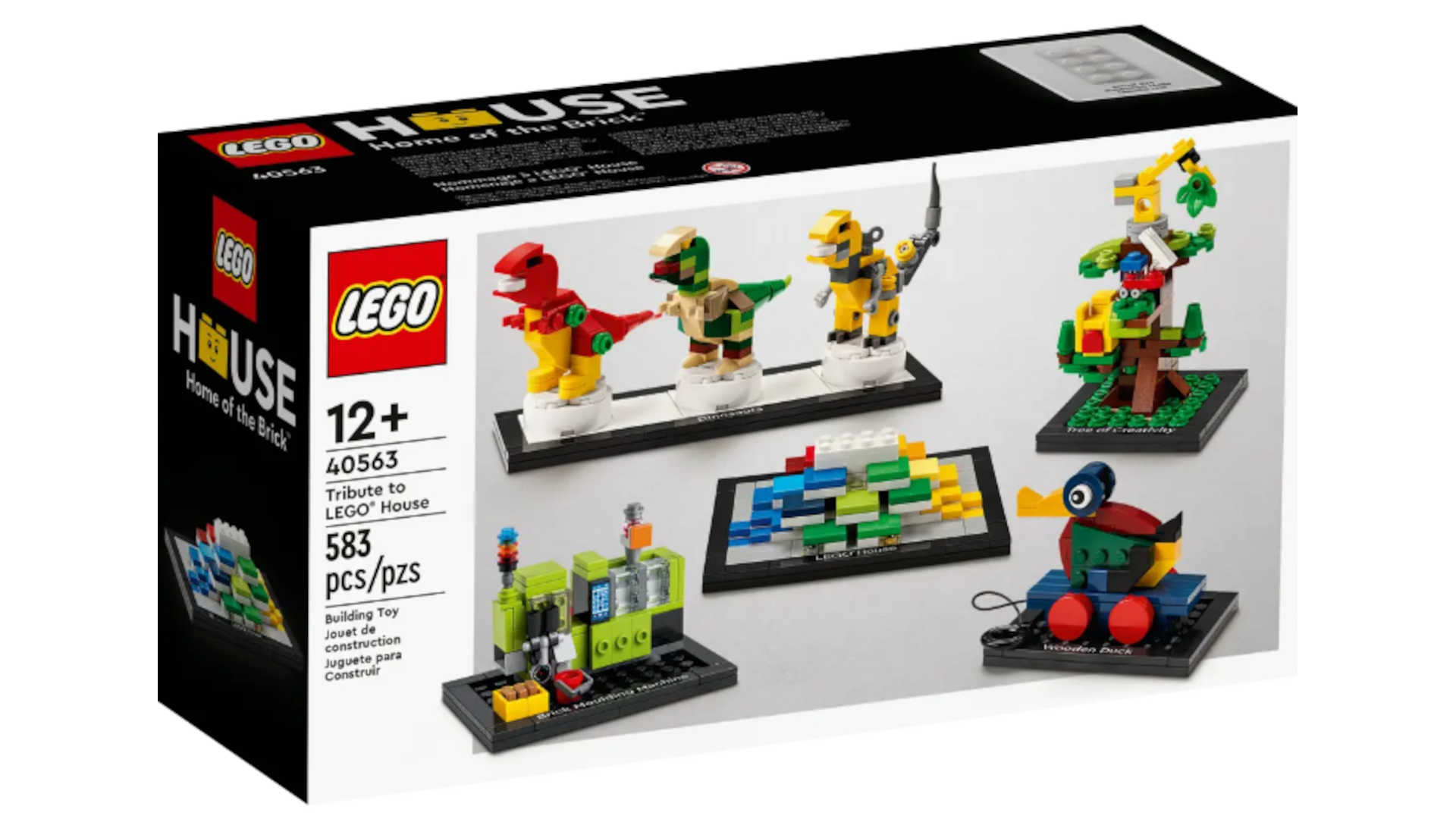 A LEGO box shows the Tribute to LEGO House set.