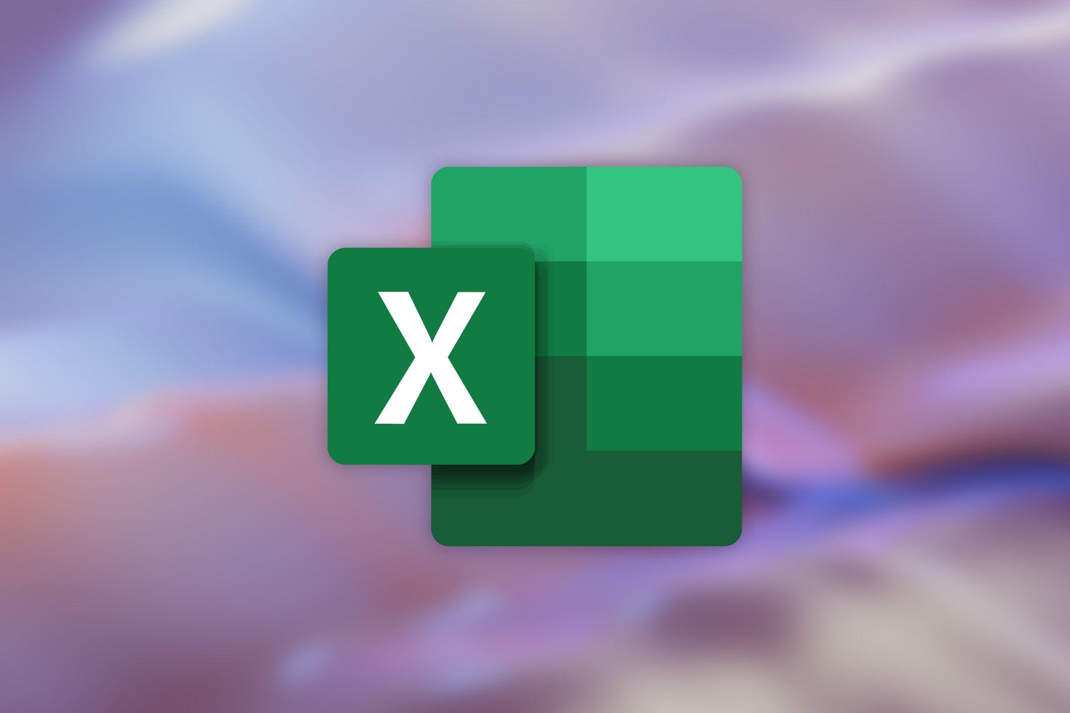 Microsoft Excel logo on a colorful background.