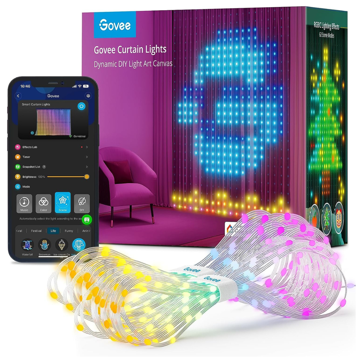 The Govee Smart Curtain Lights.
