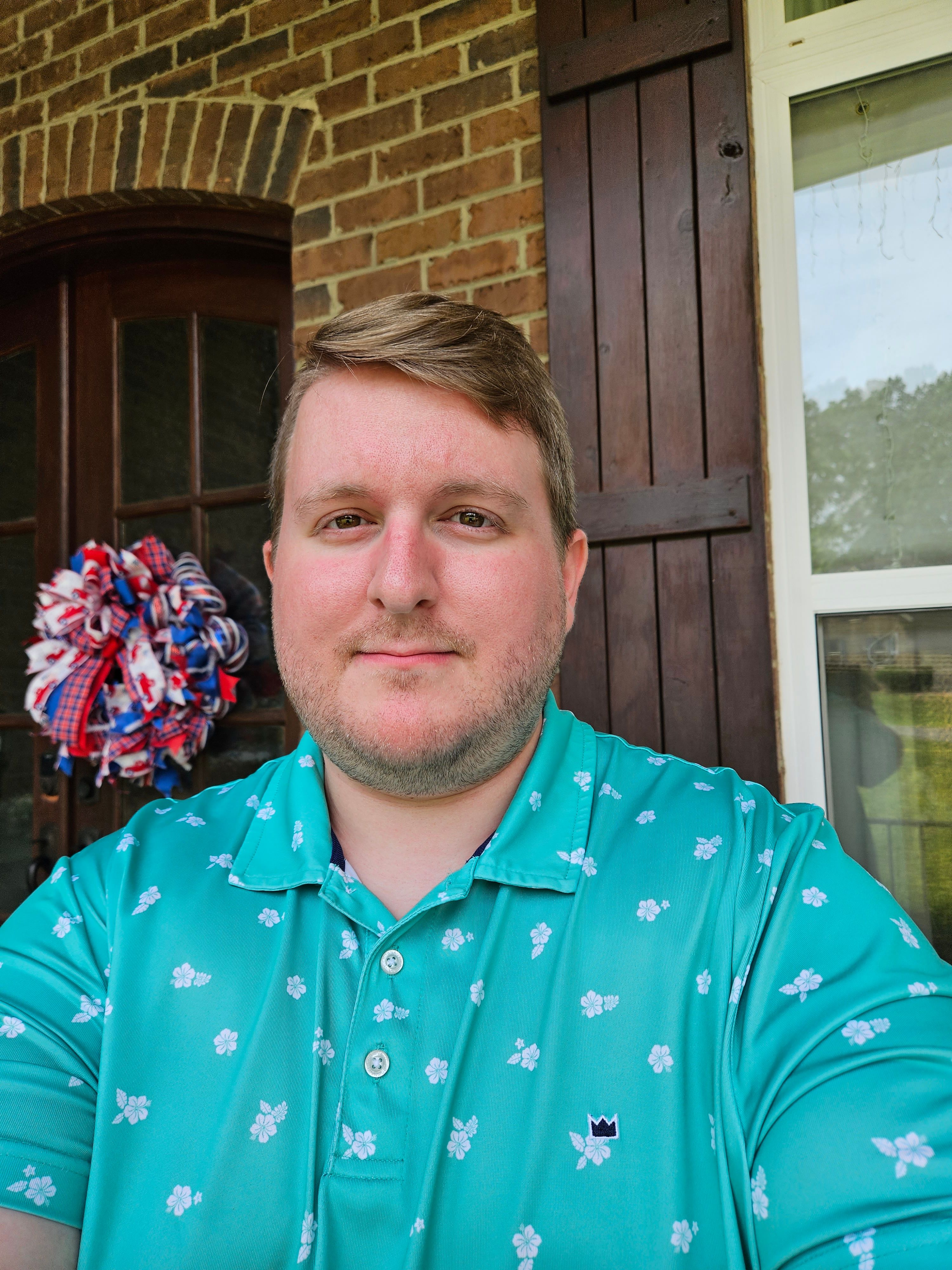 Rear-facing selfie camera shot on the Samsung Galaxy Z Fold 5