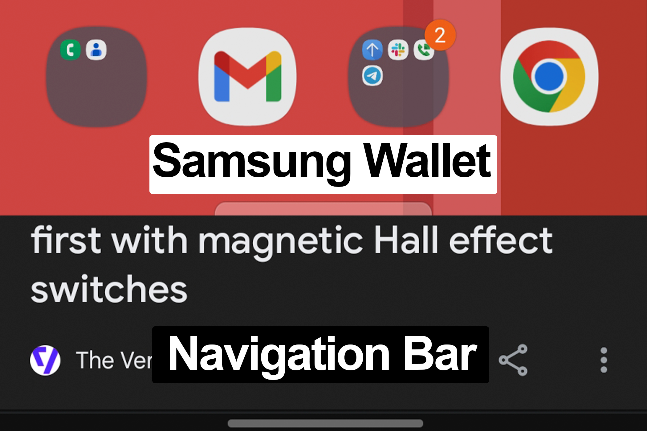 Samsung Wallet shortcut vs navigation bar